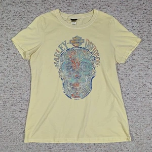 Harley Davidson Sugar Skull T-Shirt Kauai Hawaii Damen XL Canary Metallic 2019 - Bild 1 von 8