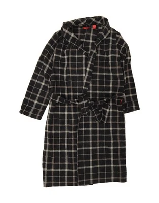 IZOD Mens Fleece Overcoat One Size Black Check Polyester BW20 - Image 1 of 3