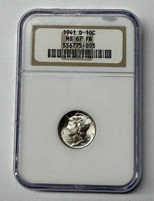 1941-D Mercury Dime NGC MS67 FB - Image 1 of 4