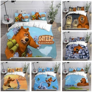 Cosplay Grizzy and the Lemmings 3D Duvet Cover Bedding Set Pillowcase Quilt - Picture 1 of 40