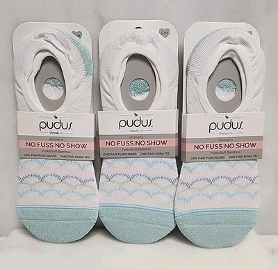 Лот из 3 пар Pudus женщин без суеты нет шоу носки | удобный лодыжки маленький 5-9 - Изображение 1 из 4