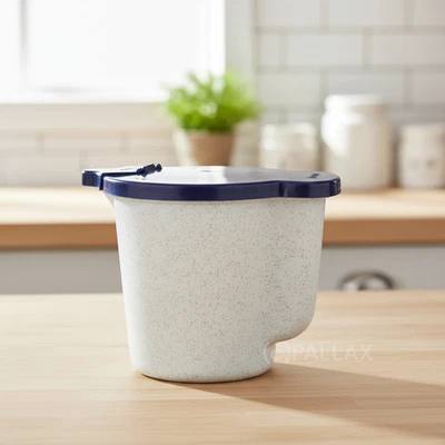 TUPPERWARE C19 MILCHKÄNNCHEN 350 ML INDIGO WEISS - Bild 1 von 2