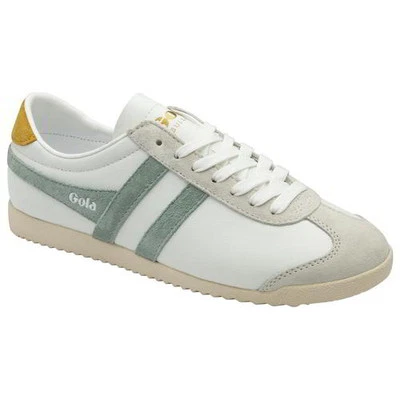 Gola Bullet Pure Womens Ladies White Green Retro Trainers Shoes Size 4-8 - Image 1 of 4