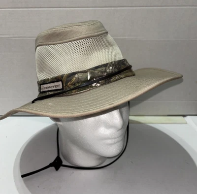 Realtree Boonie cubo sombrero para el sol malla bronceada camuflada banda dibujo cuerda pesca talla L/XL Foto 1 de 4