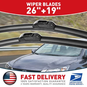 26"+19" Wiper Blades For 2008-2018 Honda Accord original equipment replacemt - Picture 1 of 12