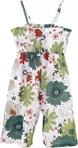 Set abbigliamento tuta floreale vestiti estivi bambina stock USA - Foto 1 di 7