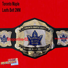 Toronto Ice Hockey Maple Leafs  Leather Strap Championship Belt  Adult Size 2MM
