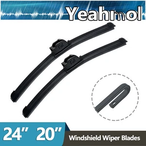 Yeahmol 24" 20" Fit For KIA Forte5 2013 Bracketless Window Wiper Blades set of 2 - Picture 1 of 7