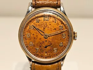 VINTAGE RARE WW2 MILITARY SUB SECOND SWISS MEN'S 31mm WATCH "ANKER" ANCHOR - Picture 1 of 16