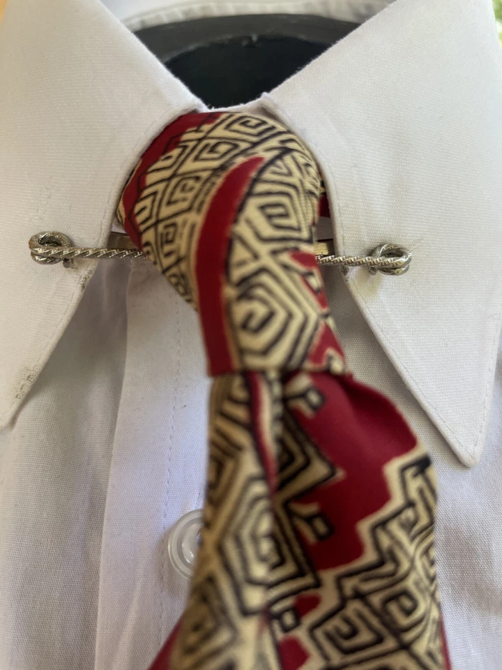 Clip de barra de cuello plateado vintage Foto 1 de 4