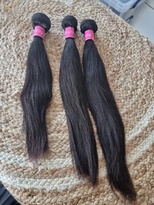 16+18+20 CABELLO HUMANO VIRGEN BRASILEÑO 3 PAQUETES 300g 12A COLOR NATURAL 1B# ¡OFERTAS! Foto 1 de 4