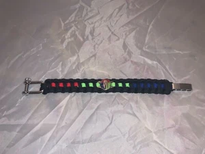 NEW Spartan Craft Paracord Survival Bracelet Black/red/green/blue - Picture 1 of 2