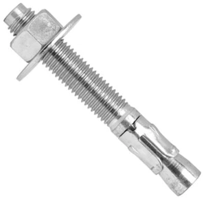 5/8 Zoll x 10 Zoll Betonkeilanker, zc.beschichtete Spreizanker mit Muttern & Unterlegscheiben - Bild 1 von 2