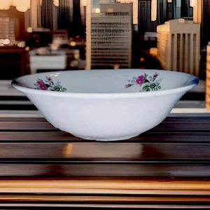 RARE VTG. Pink Rose Pattern Chinese Porcelain 9” Serving Bowl - Picture 1 of 8