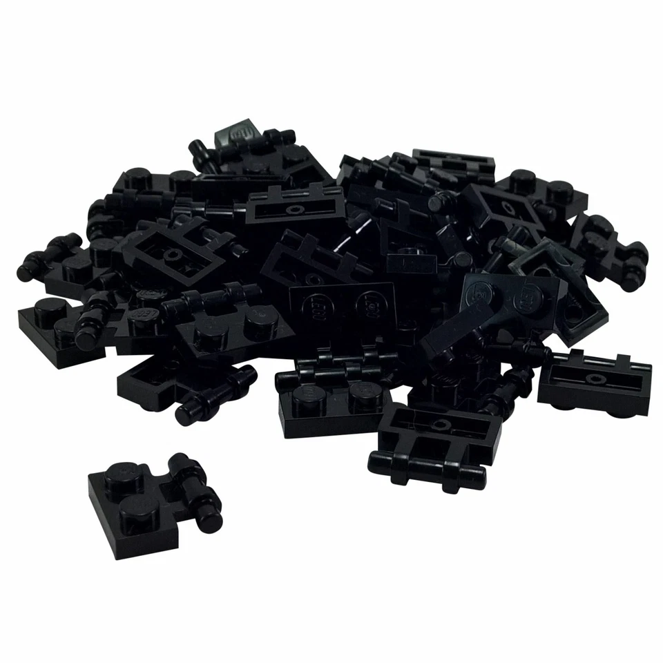 50 NEUE LEGO BAUSTEINE Plate Modified 1 x 2 Hle on Side - Free Ends Schwarz - Bild 1 von 1