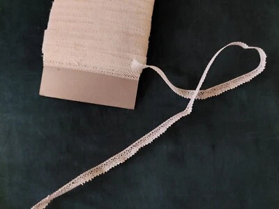 Antike Spitze Baumwolle Weiß 300 CM Breite 8 MM - Bild 1 von 3