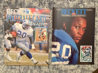 Lot of 2 Vintage Barry Sanders Beckett Football Card Magazines Detroit Lions - Image 1 of 4