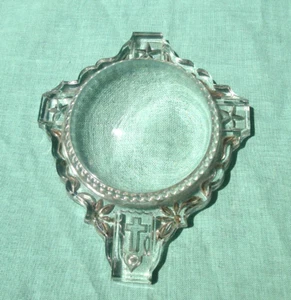 HTF forma croce antica cupola vetro pressato lente di ingrandimento fermacarte lutto - Foto 1 di 8