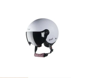 Casco Con Visiera Fumè Aperta SBH-16 Bianco Ghiaccio Per Ragazze Taglia S 540MM - Foto 1 di 5