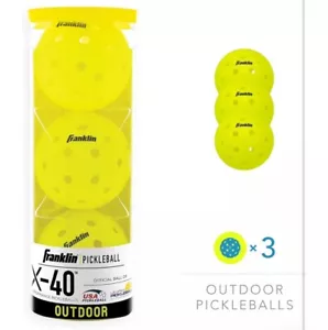 Franklin Sports Outdoor Pickleballs - X-40 Pickleball Balls - USA Pickleball (US - Picture 1 of 6