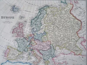 Europe German Confederation France Britain Austria Prussia Russia 1850 Wyld map - Picture 1 of 4