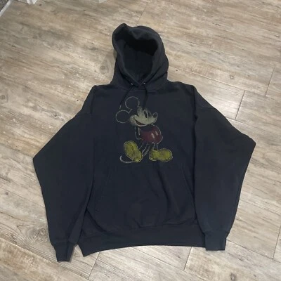 Disneyland Mickey Mouse Hoodie Hanes Black Pullover Sweatshirt Size 2xl - Image 1 of 4