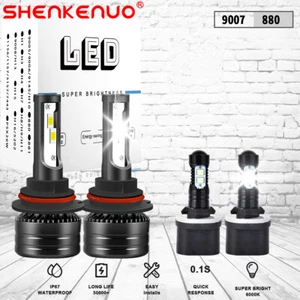 For Dodge Ram 1500 2500 3500 1994-2001 4X White LED Headlight Bulbs + Fog Light - Picture 1 of 12