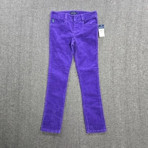 NWT Vtg Ralph Lauren Girls Corduroy Pants Jeans Straight Leg Purple Sz 7 - Picture 1 of 11