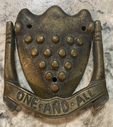 Antique One - And - All Brass Door Knocker Cover