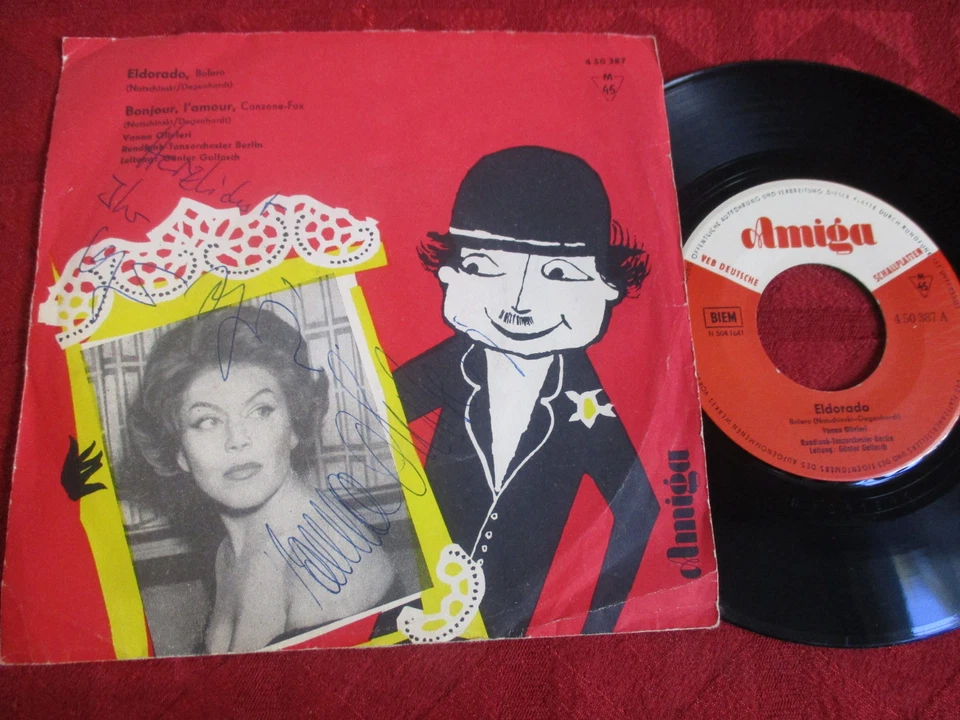 7" 45rpm VANNA OLIVIERI El Dorado / Bonjour, l'amour AUTOGRAMM AMIGA 450387 DDR - Bild 1 von 1