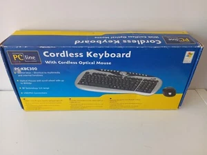 Cordless Keyboard & Mouse PC Line PC-KBC300 With Original Packaging Ps2/USB - Picture 1 of 15