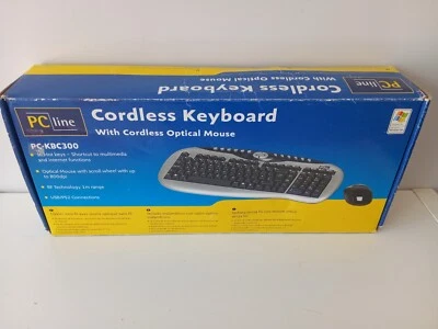 VTG Cordless Keyboard & Mouse PC Line PC-KBC300 With Original Packaging Ps2/USB - Image 1 of 4