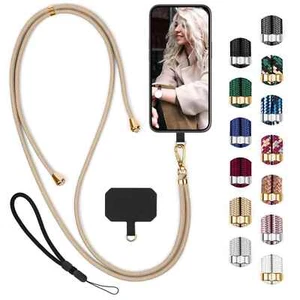 Handykette für HTC U24 Pro Universal Band ohne Hülle Kette Karabiner abnehmbar - Picture 1 of 9