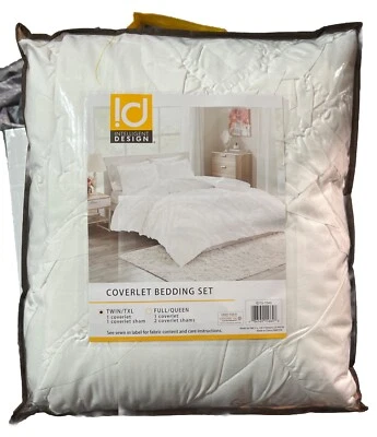 Intelligent Designs 3-Pc Coverlet Bedding Set Twin 1 Coverlet 1 Sham Msrp $89 - Image 1 of 3