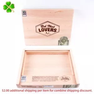 Red Meat Lovers Porterhouse Empty Wood Cigar Box 11" x 9" x 2" - Picture 1 of 12