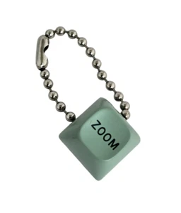 Vintage Typewriter/Keyboard Button "Zoom" Keychain - Picture 1 of 2
