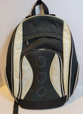 Mochila familiar IKEA gris y negra nailon correas ajustables tamaño completo portátil Foto 1 de 4