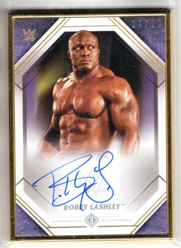 2021 Topps WWE Transcendent Auto BOBBY LASHLEY Gold Framed AUTOGRAPH 10/10 - Image 1 of 1