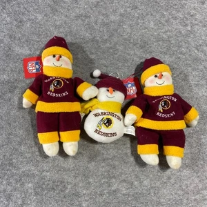 EXTREMELY RARE WASHINGTON REDSKINS CHRISTMAS SNOWMEN COLLECTIBLE LOT OF 3 - Picture 1 of 10