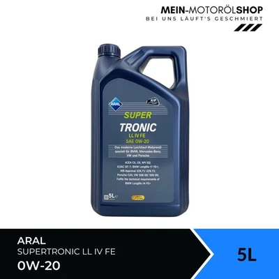 Olio motore Aral SuperTronic LL IV FE 0W-20 ACEA C5 C6 VW 508 00 MB 229.72 5 litri