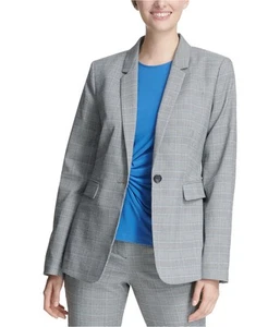 DKNY Womens Plaid One Button Blazer Jacket - Picture 1 of 1