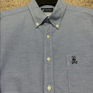 Psycho Bunny Herren Button Down Langarm Hemd Gr. L blau - Bild 1 von 9