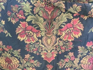 STUNNING Upholstery Fabric Heavily Embroidered Jacquard - Black Multi - Picture 1 of 4