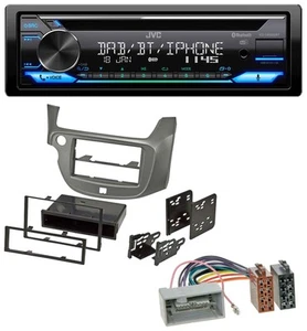 JVC Bluetooth MP3 USB DAB CD Autoradio für Honda Jazz (ab 2009) - silber - Bild 1 von 8