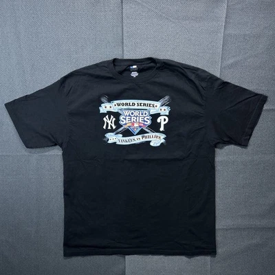 New York Yankees Vs Philadelphia Phillies World Series 2009 Majestic T Shirt XXL - Image 1 of 4