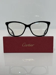 Cartier CT0129O 001 Schwarz Acetat Damen Brille 53mm - Bild 1 von 8