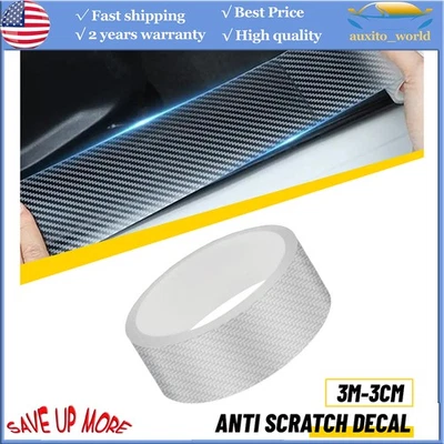 3m cm Car Door Plate Sill Scuff Cover Anti Scratch Decal Sticker Protector W - Image 1 of 4