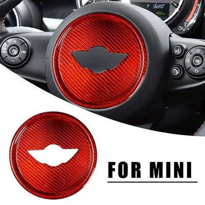 Center Lenkrad Abdeckung Trim Für BMW Mini F Serie Clubman F56 2014-2021 20 Rot - Bild 1 von 4