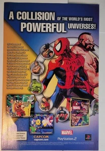 Print Ad 2002 Marvel Vs Capcom 2 PS2 Original Video Game Promo Poster Art - Picture 1 of 1