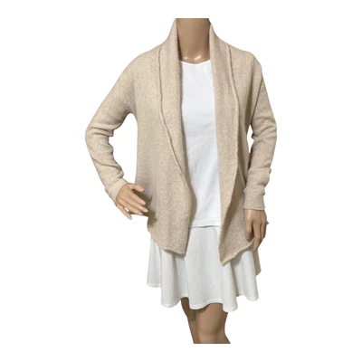 Cárdigan Suéter Club Monaco Mujer Frente Abierto Cachemira S/M Beige Boho Neutro Foto 1 de 4
